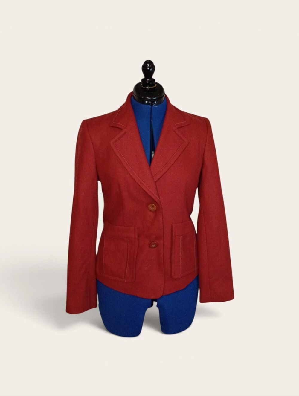 Harve Benard Rust Red Two-Button Tailored Blazer